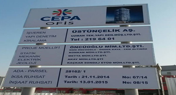 inşaat tabelası,inşaat tabelası yapan yerler,inşaat tabelası fiyatları